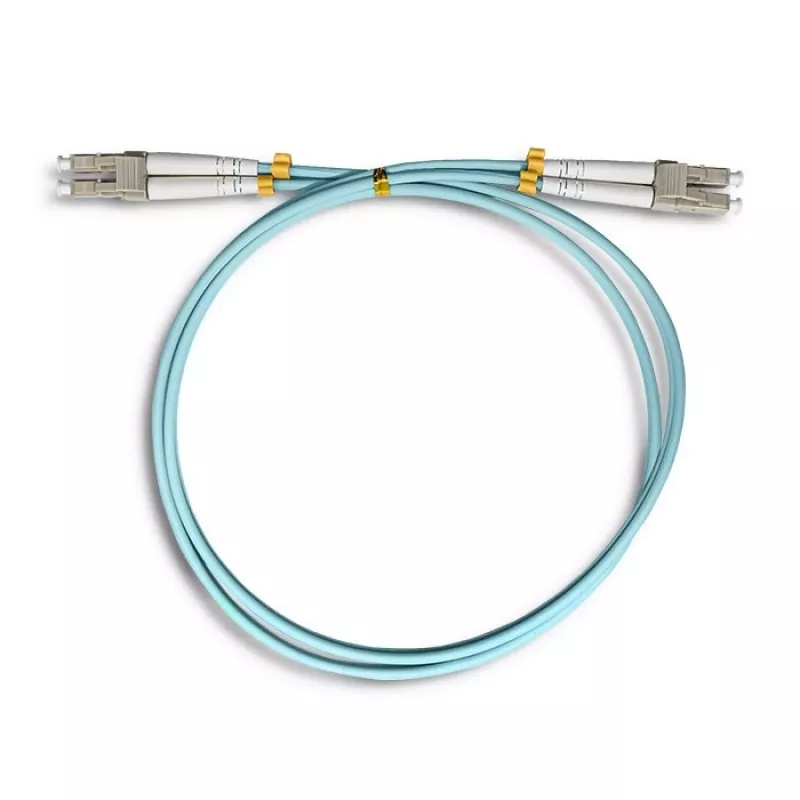 Qoltec - patch kábel - LC/UPC Multimode (M) na LC/UPC Multimode (M) - 1 m - optické vlákno - duplex - 50/125 mikrometrov - OM3 - bez halogénov