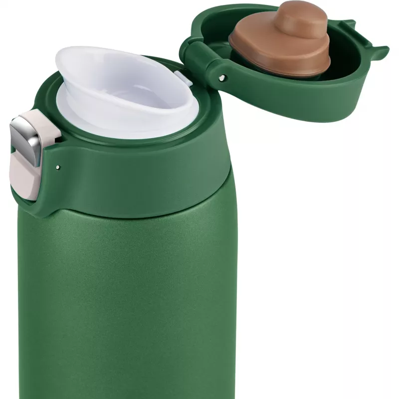 Cestovný hrnček EMSA N2151900, tmavozelený, 0,4 l, sklopné viečko