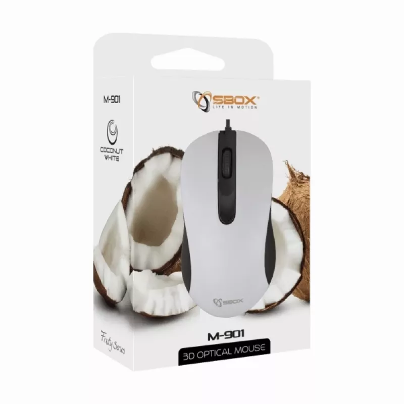 Sbox M-901 optická myš biela