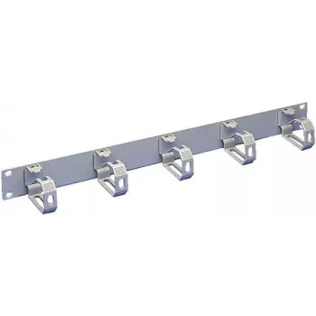 Rittal DK 7159.035 Panel na vedenie káblov 19 palcov, 1 U, 5 vodiacich krúžkov na káble, RAL 7035