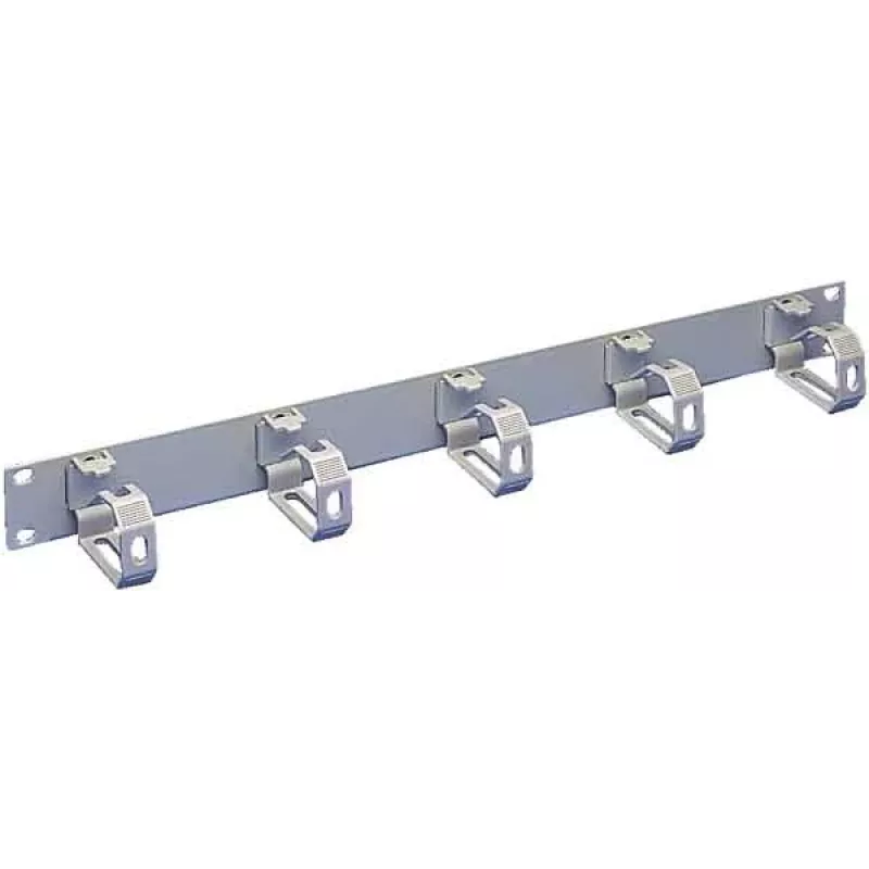 Rittal DK 7159.035 Panel na vedenie káblov 19 palcov, 1 U, 5 vodiacich krúžkov na káble, RAL 7035