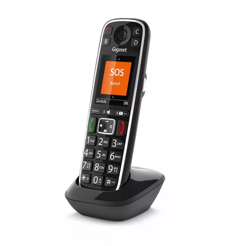 Gigaset E720HX analógový/DECT telefón so zobrazením čísla čierny