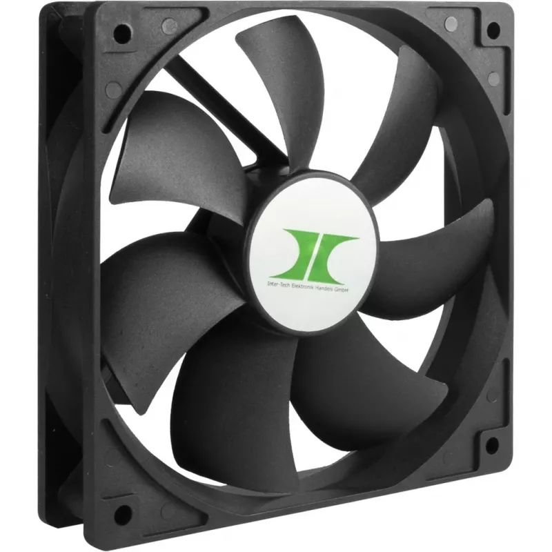 INTER-TECH 88887289 120mm ventilátor do skrine balenie 3 ks čierny