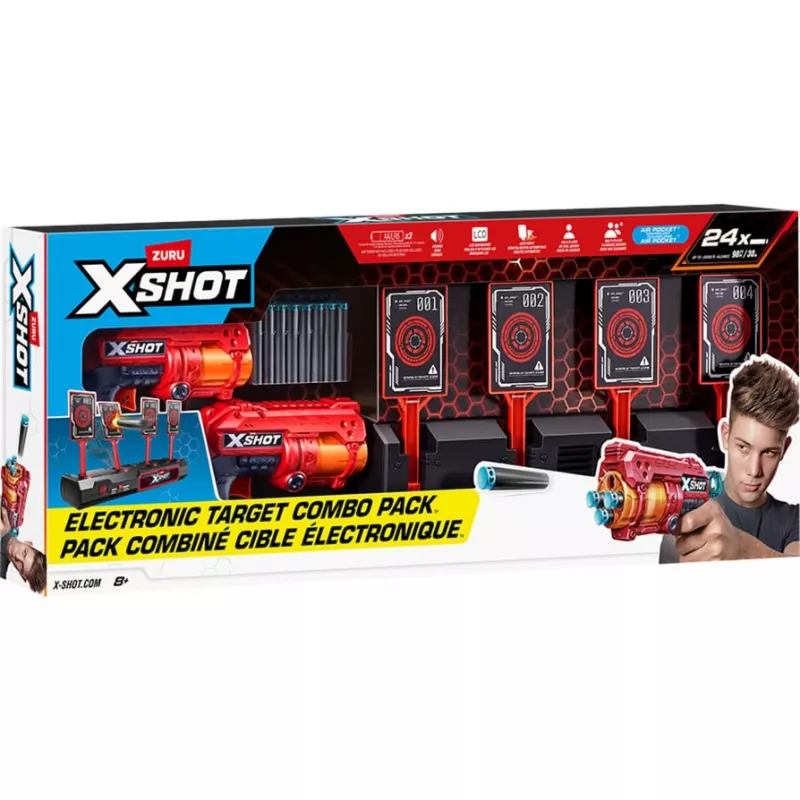 XSHOT interaktívny terč & Fury 4 2-pack, pištoľ na šípky