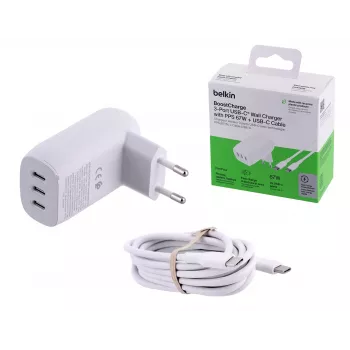 Belkin BoostCharge notebook, smartfón, Universal biely AC rýchlonabíjačka do interiéru