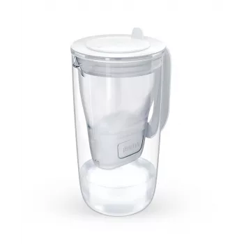 Filtračná kanvica na vodu BRITA Glass+1 Maxtra Pro sivá, 2,4 L celkom / 1,5 L filtrovaná, Maxtra Pro PP filter