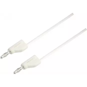 VOLTCRAFT meracia šnúra [konektor samec 4 mm - konektor samec 4 mm] 0,5 m biela MSB-300 (MSB-300-0.5-WS)