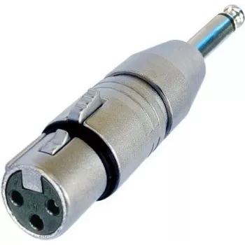 Neutrik - audio adaptér - XLR3 samica na mono konektor samec