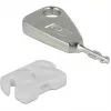 Sada blokátorov USB portov pre USB-A konektor samica, zámok biela/strieborná, 5x blokátor USB portu, 2x kľúč