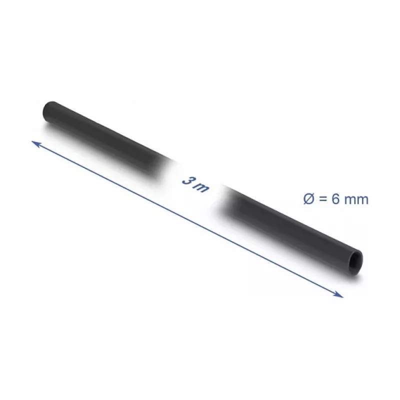 DeLOCK PVC izolačná bužírka 3 m x 6 mm čierna