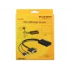 Video adaptérový kábel DeLOCK 62597 0,25 m HDMI Type-A VGA D-Sub 3,5 mm USB Type-A čierny
