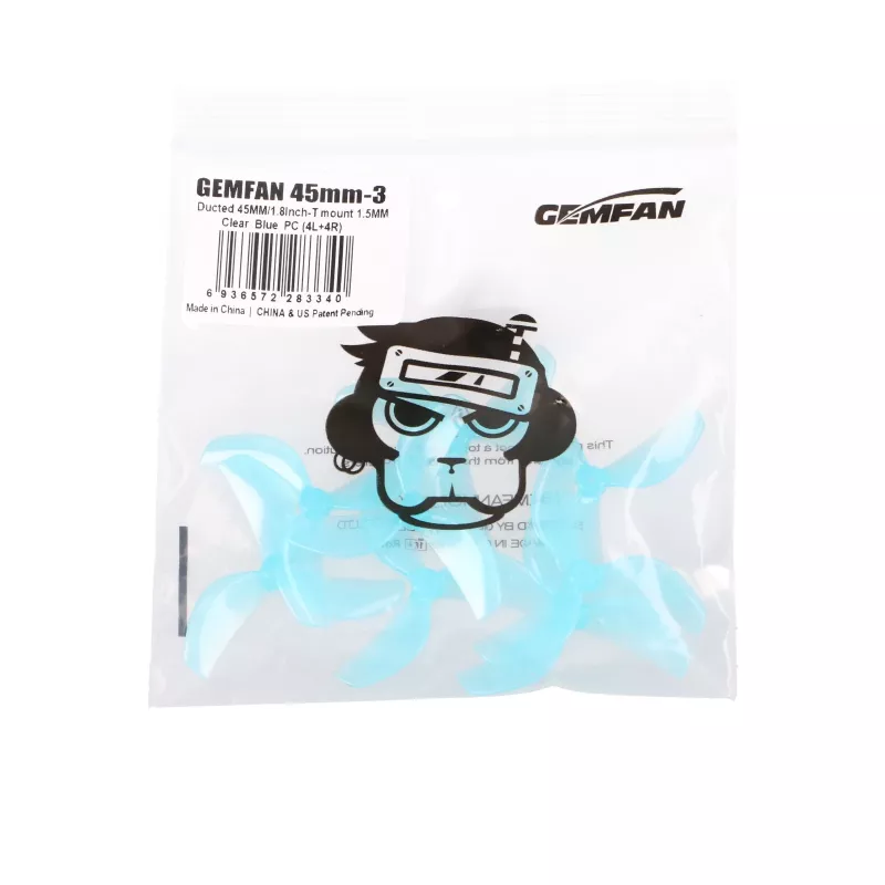 BETAFPV Gemfan 45 mm trojlistové vrtule, modré, 8 ks, RD45MM3BL