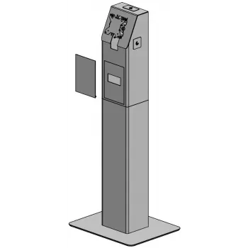 Samostatne stojaci samoobslužný kiosk Ergonomic Solutions SPK400-02, výškovo nastaviteľný, robustný dizajn