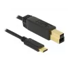 USB kábel DeLOCK 83675 USB 3.2 Gen 2 1 m USB C USB B čierny