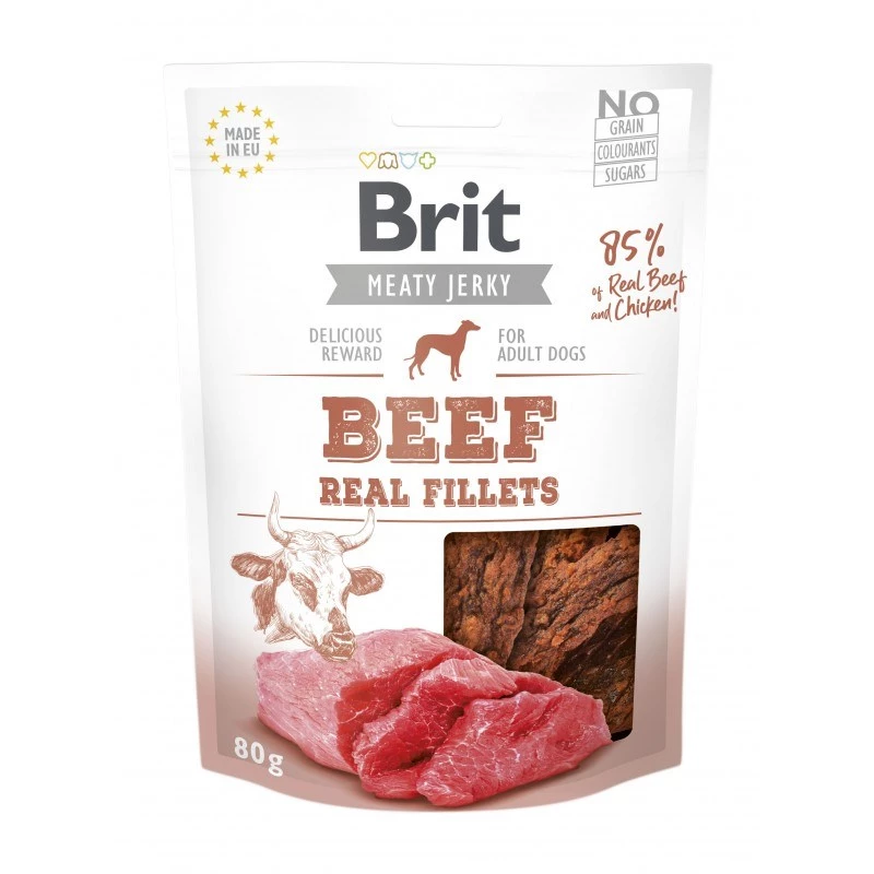 BRIT Meaty Jerky Beef Fillets - psí snack - 200 g
