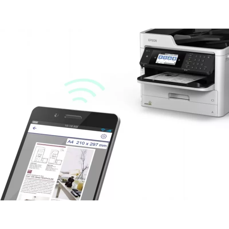 Epson WorkForce Pro WF-M5799DWF tlačiareň atramentová ČB MFP A4, stav počítadla od 100K do 180K (použitá)