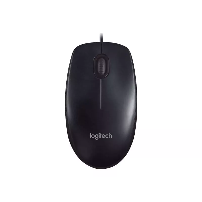 Logitech M90 káblová optická kancelárska myš — 1000 DPI, obojručná, USB Type-A, čierna