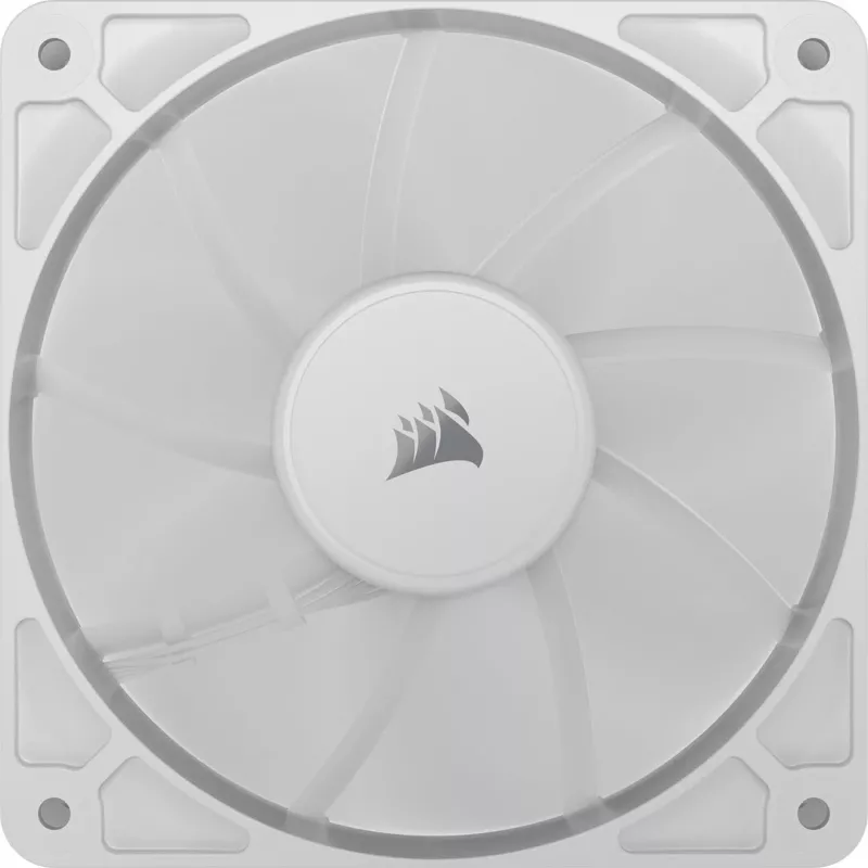Corsair RS120 CO-9050192-WW 120 mm PWM ventilátor do skrine, 420–2100 ot./min., jednotlivé balenie, biely