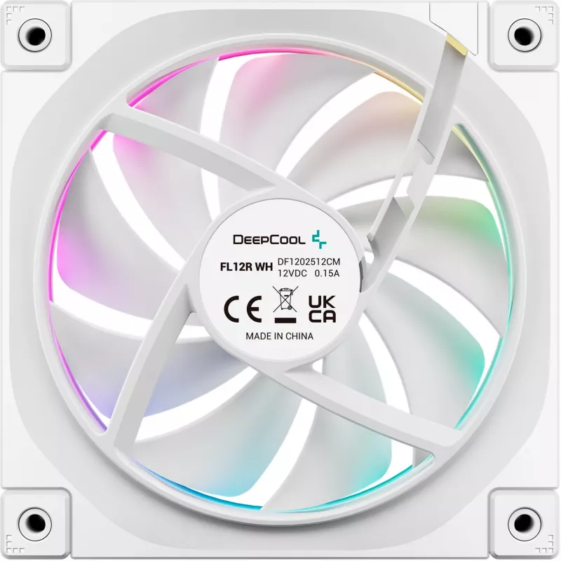DeepCool FL12R Reverse 120 mm ventilátor do skrine, 500–2150 ot./min, 33,9 dB, biely