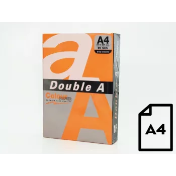 Farebný papier Double A, 80g, A4, 500 listov, šafranová