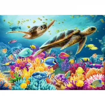 Ravensburger puzzle Modrý podvodný svet 1000 dielikov, dospievajúci/dospelí, štandardný formát