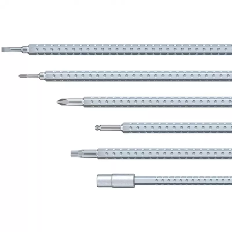 Wiha 27820 System 4 sada skrutkovačov s výmennými čepeľami, 11 ks, plochý/Phillips/TORX/šesťhranný, so zvinovacím puzdrom, čierna/červená