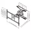 GART LCD/LED držiak TV 40-75 45 kg vertikálne/horizontálne nastavenie 58-380 mm max. VESA 600x400