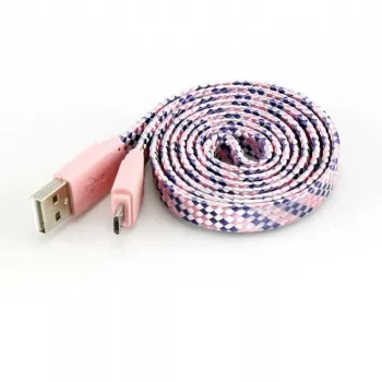 Sbox USB->Micro USB 2.0 M/M 1m colorfull blister ružová USB-103CF-P