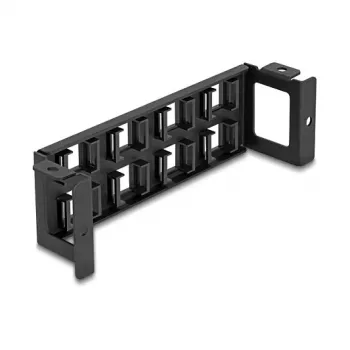 Patch panel DeLOCK 86517 čierny kov plast montáž na stenu