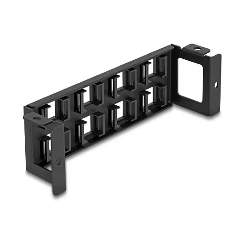 Patch panel DeLOCK 86517 čierny kov plast montáž na stenu
