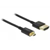 HDMI kábel DeLOCK HDMI-A/HDMI Micro-D 3 m