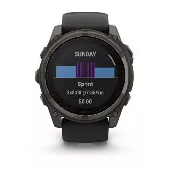 Garmin fenix 8 3,56 cm (1,4 inch) 51 mm digitálny 280 x 280 pixelov dotykový displej titán Wi-Fi GPS (satelit)