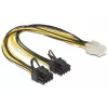 DeLOCK 83433 interný napájací kábel 0,3 m PCI-E 6+2 Pin 6-Pin