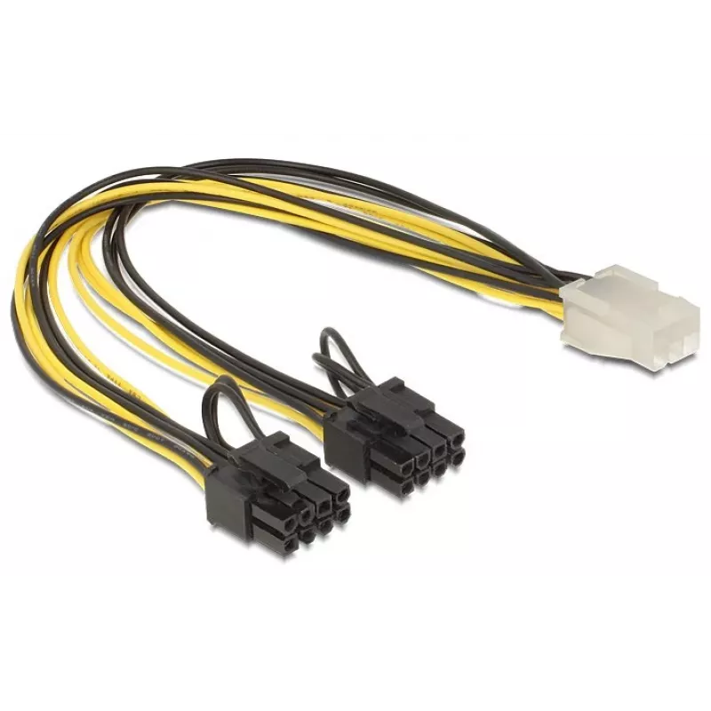 DeLOCK 83433 interný napájací kábel 0,3 m PCI-E 6+2 Pin 6-Pin