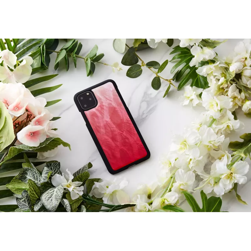 Puzdro na smartfón iKins pre iPhone 11 Pro Max – pink lake s čiernym okrajom