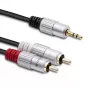 Audio kábel Qoltec 52340 2m 2xRCA 3,5mm čierny