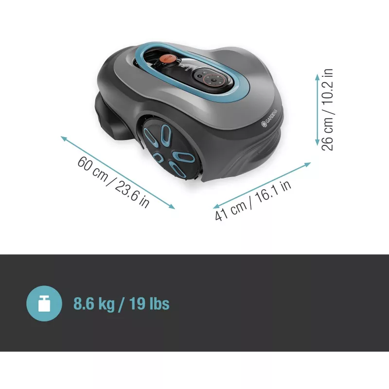 Robotická kosačka Gardena smart SILENO pro batéria 600 m² 16 cm