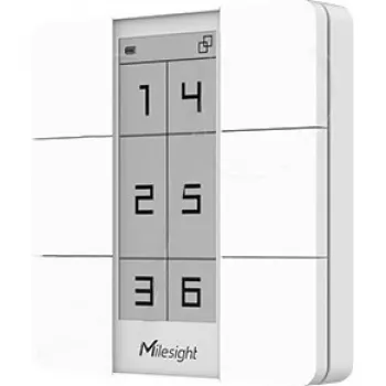 Bezdrôtové scénické tlačidlo Milesight WS156-868M E-Ink displej LoRaWAN, 868 MHz