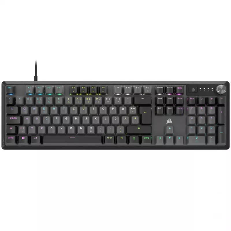 Corsair K70 CORE RGB klávesnica Gaming USB QWERTZ nemecká sivá