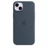 Silikónové puzdro Apple iPhone 14 Plus MagSafe Storm Blue
