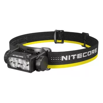 Čelová lampa baterka Nitecore HC60 UHE s 4000 mAh batériou, 6-LED, vodotesná, nárazuvzdorná, čierna/žltá
