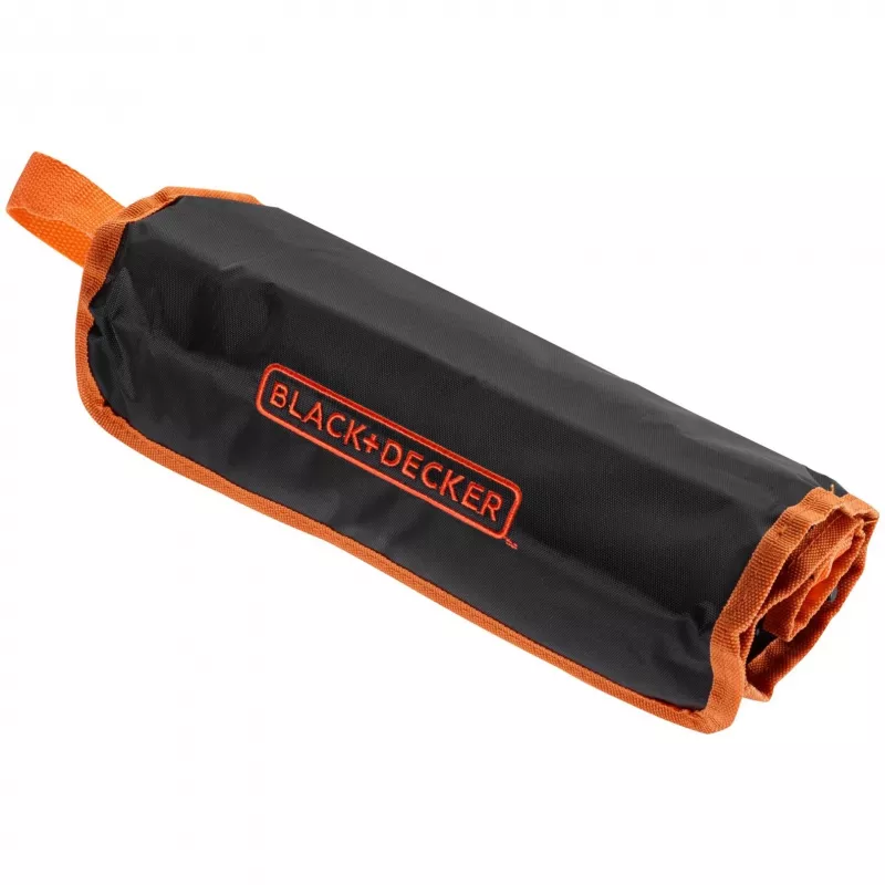 Mechanická sada s rolovacím puzdrom 76 dielov čierna oranžová