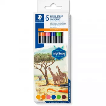 Staedtler 3001 C6-3 fixka — 6 farieb, jemný hrot, guľôčkový a štetčekový hrot