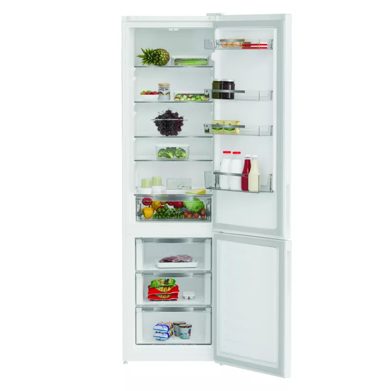 INDESIT chladnička | INKS 1401 W4E | energetická trieda E | voľne stojaca | combi | výška 202,5 cm | objem chladiacej časti 266 L | objem mraziacej časti 120 L | 38 dB | biela