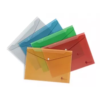 Obal s potlačou Forpus, A4, plast, červený, transparentný