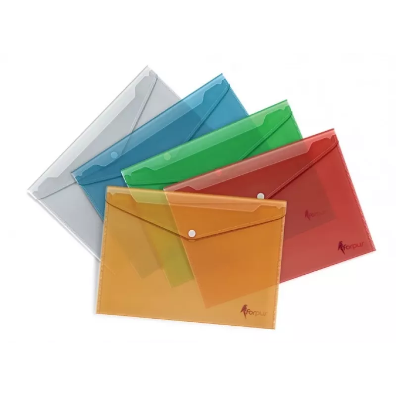 Obal s potlačou Forpus, A4, plast, červený, transparentný