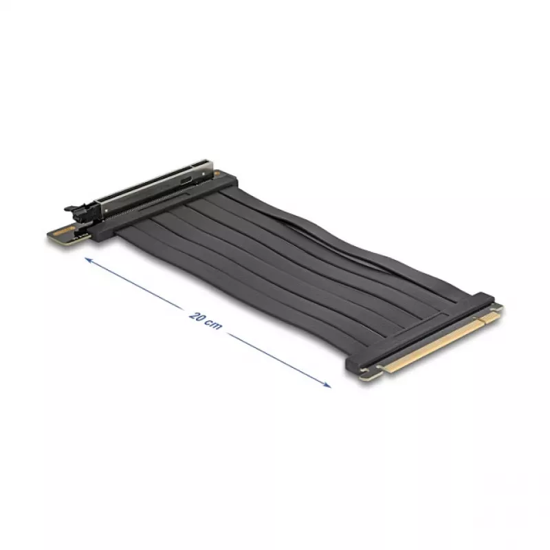 PCI Express 5.0 x16 Riser karta DELOCK 81289, x16 slot, 20 cm kábel