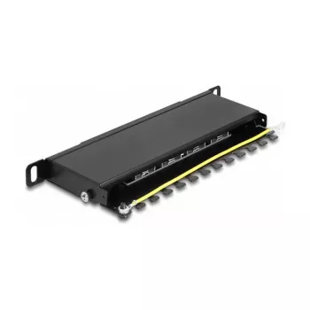 DeLOCK Patch panel 10 palcov 8 port Cat.6A 0,5U čierny