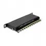 DeLOCK Patch panel 10 palcov 8 port Cat.6A 0,5U čierny