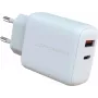 Interiérová nabíjačka LC-Power LC-GAN-45 univerzálna AC rýchlonabíjačka biela